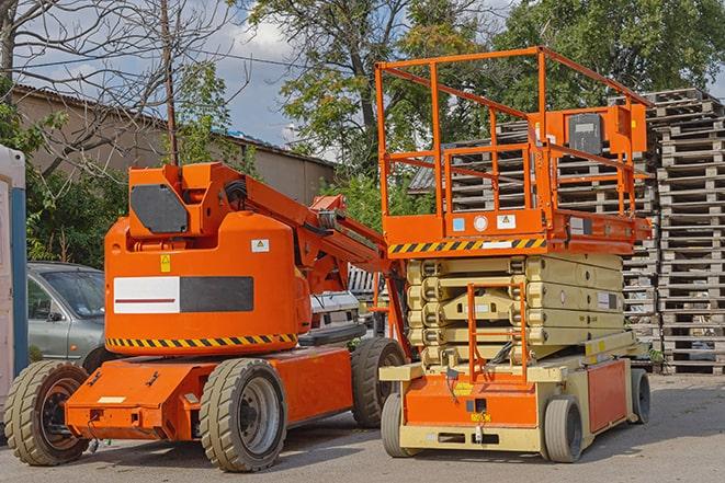 warehouse forklift handling large cargo in Holly Ridge NC